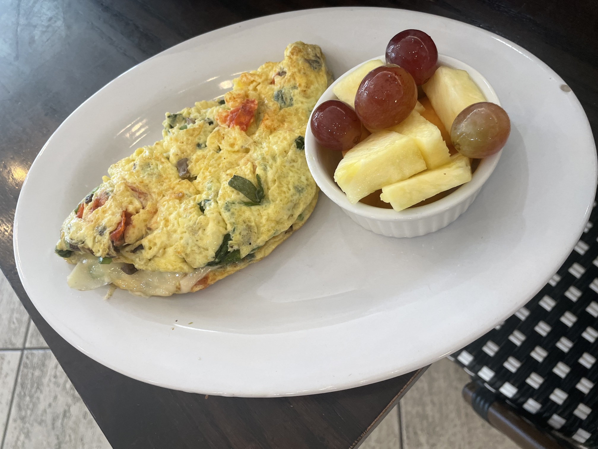 Healthy Veg'd Out omelette